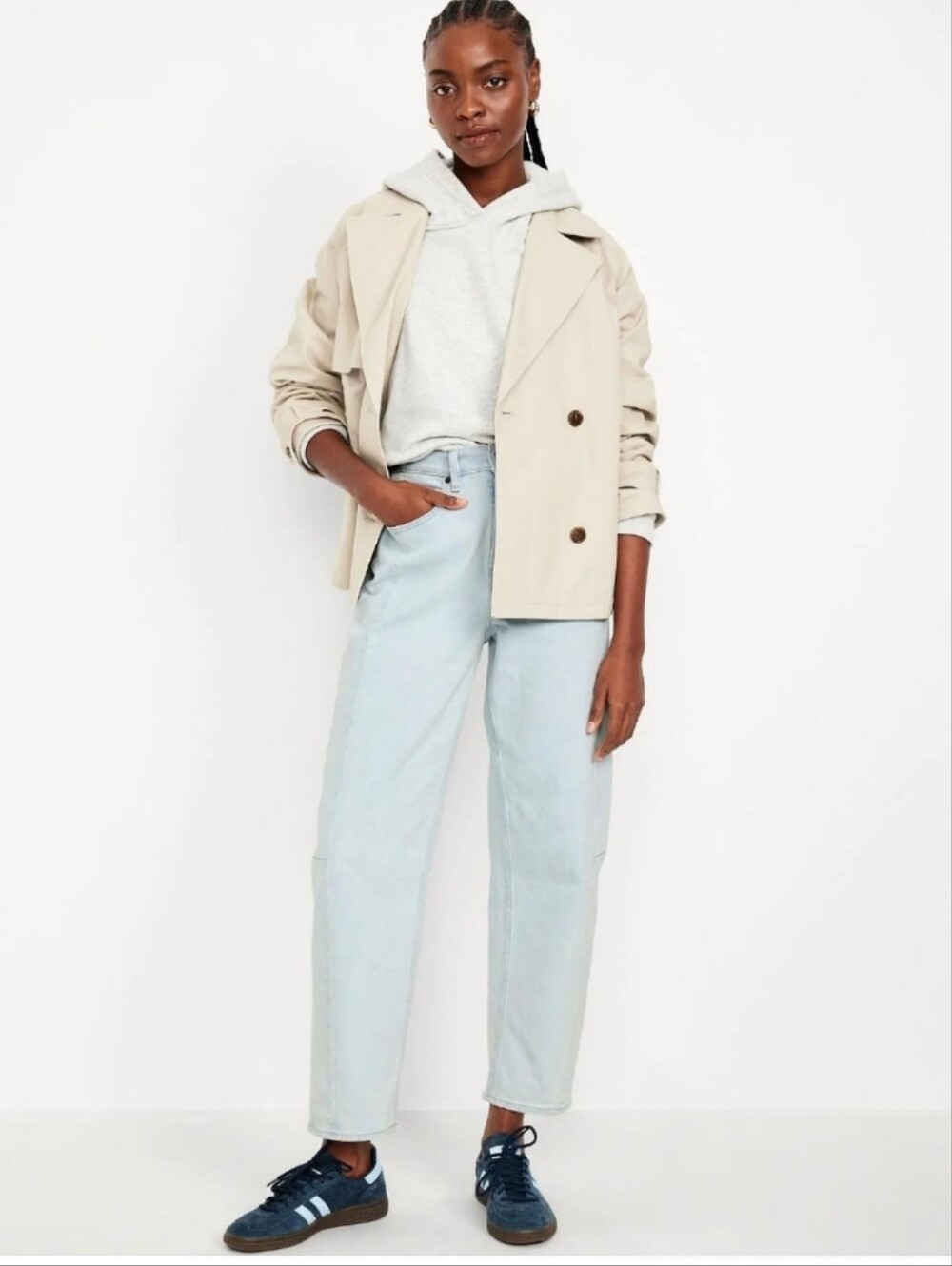 Old Navy Light Blue High Waisted Barrel Jeans